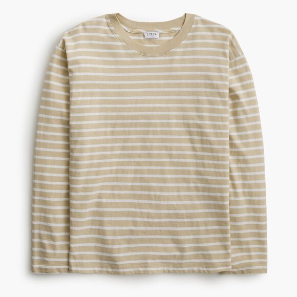 NWT J.Crew Factory Long-sleeve Striped Tee - Picture 1 of 3